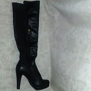 Black high heel boots